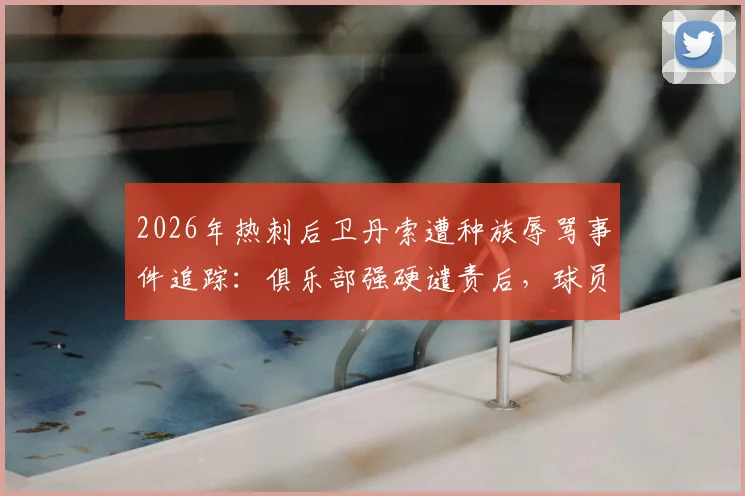 2026年热刺后卫丹索遭种族辱骂事件追踪:俱乐部强硬谴责后,球员现状与英超反歧视机制深度剖析